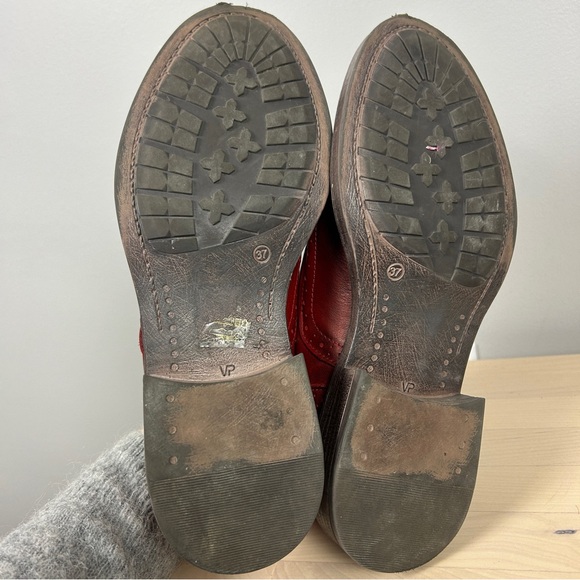 MIZ MOOZ Michael Leather Oxford Brogue Shoe Sz 7 Lace Up Distressed Academic - Picture 5 of 6